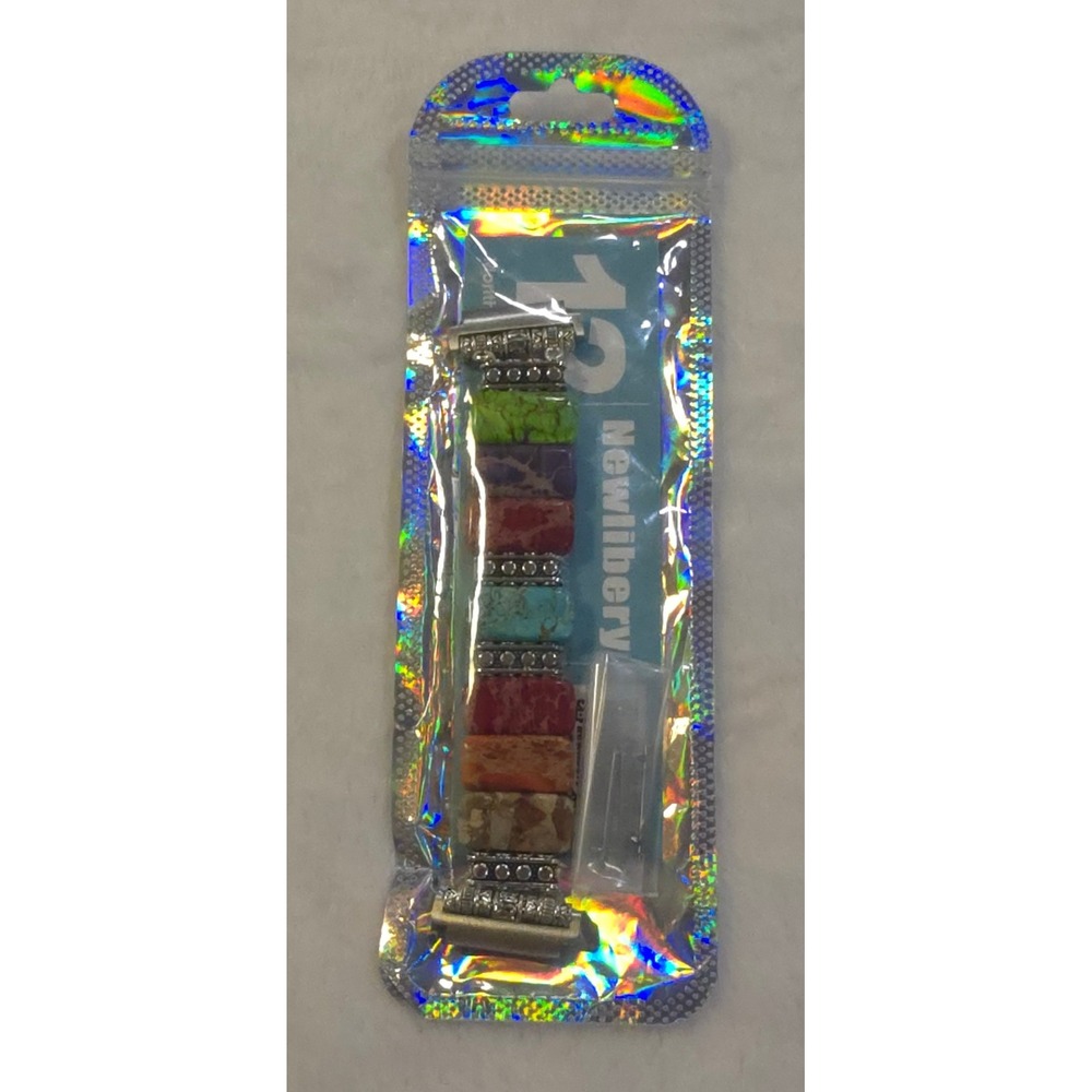 Newlibery Mixed Color Emperor Stone Samsung Watch Band 20mm-S Rainbow Boho